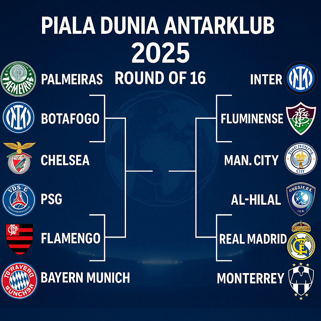 Resmi! Inilah Braket 16 Besar Piala Dunia Antarklub 2025