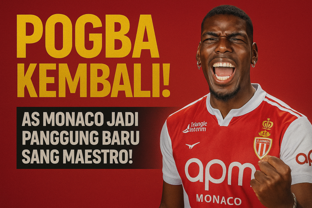Debu Karier Disapu, Pogba Resmi Gabung AS Monaco